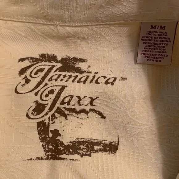 NEW Jamaica Jaxx 100% Silk Men Tropical Button Down Short Sleeve Shirt - Picture 6 of 16